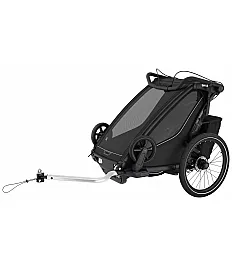  Chariot Sport2 Single Black - multifunkcijska prikolica za otroka 4v1