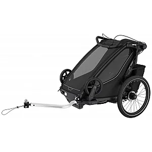  Chariot Sport2 Single Black - multifunkcijska prikolica za otroka 4v1