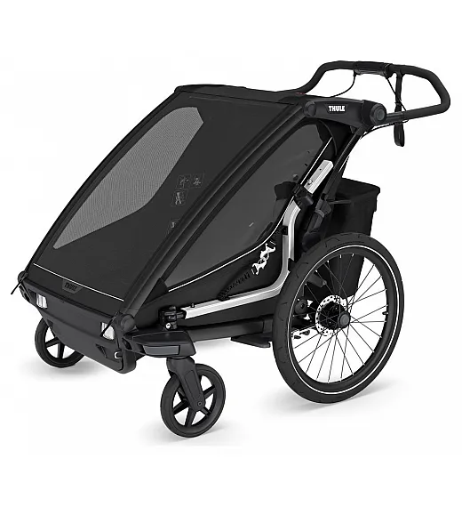 Chariot Sport2 Double Black - multifunkcijska prikolica za otroka 4v1 Thule