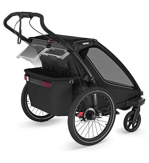 Chariot Sport2 Double Black - multifunkcijska prikolica za otroka 4v1 Thule