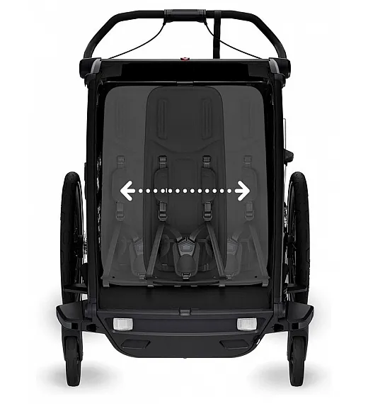 Chariot Sport2 Double Black - multifunkcijska prikolica za otroka 4v1 Thule
