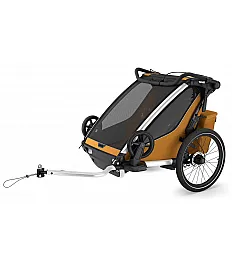  Chariot Sport2 Double Natural Gold - multifunkcijska prikolica za otroka 4v1