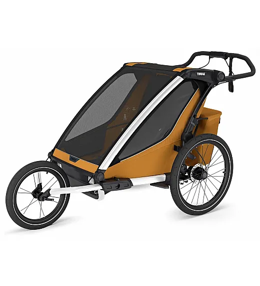 Chariot Sport2 Double Natural Gold - multifunkcijska prikolica za otroka 4v1 Thule