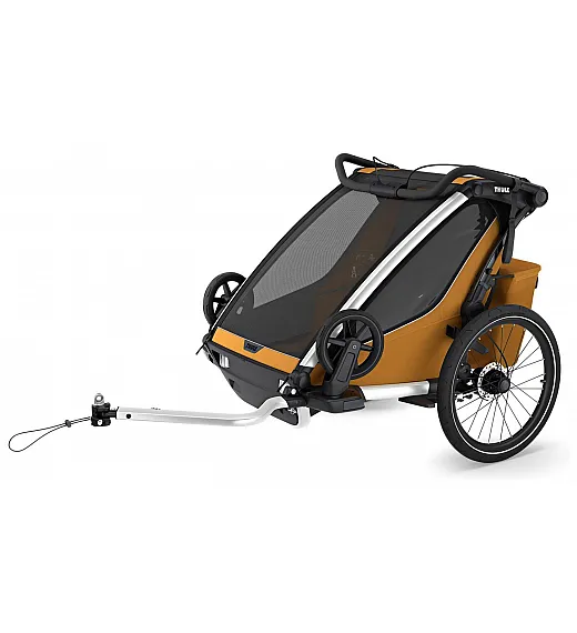 Chariot Sport2 Double Natural Gold - multifunkcijska prikolica za otroka 4v1 Thule