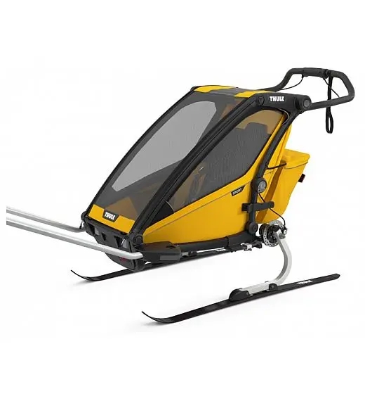 Prikolica za djecu 4 u 1Thule Chariot Sport, Black Spectra Yellow