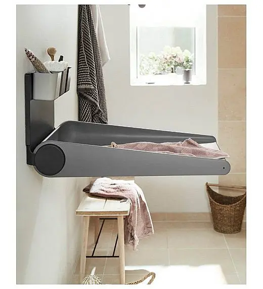 Stenska previjalna miza WALLY Dusty Grey Leander