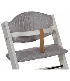 Blazina za stolček za hranjenje Treppy Little Stars Grey