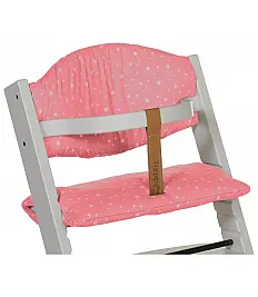 Blazina za stolček za hranjenje Treppy Little Stars Pink