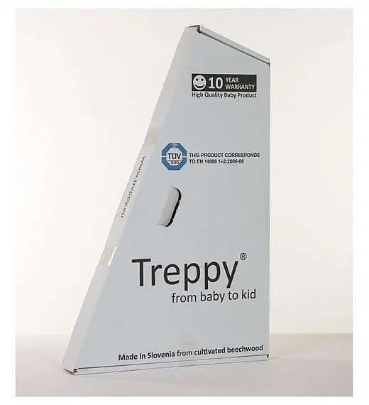 Treppy White - hranilica od punog drveta