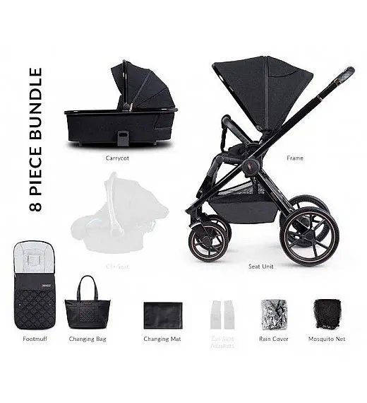 Dječja kolica Tinum SE 2 in 1 Stylish Black