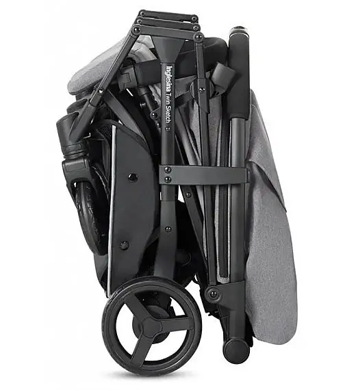 Dječja kolica za blizance Inglesina TWIN SKETCH Black Grey