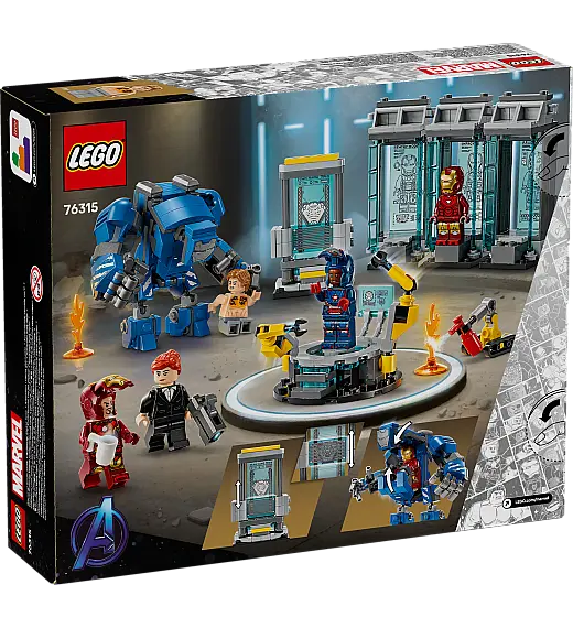 Kocke Super Heroes Iron Manov laboratorij: Dvorana oklopa 76315 Lego