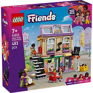 Lego® Friends 42653 Glasbena trgovina in stanovanje