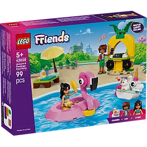 Lego® Friends 42658 Zabava na bazenu s samorogom in plamencem