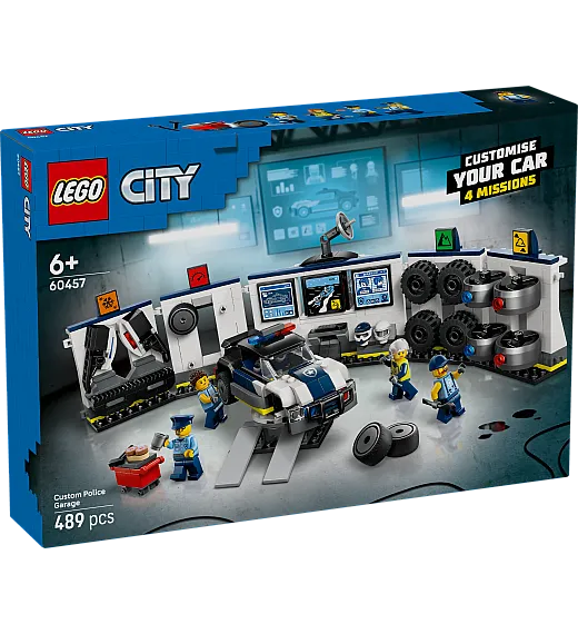 Lego® City 60457 Avtomehanična delavnica za prilagajanje policijskih avtomobilov Lego