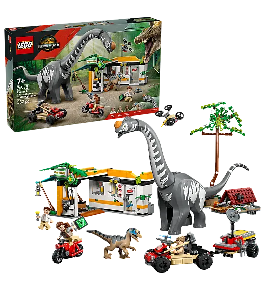 Lego® Jurassic World™ 76973 Zasledovanje raptorja in titanozavra Lego