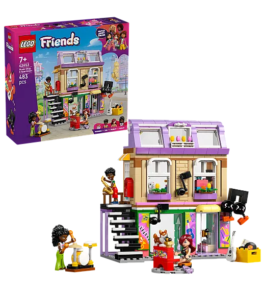 Lego® Friends 42653 Glasbena trgovina in stanovanje Lego