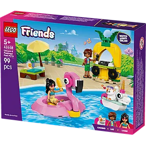 Lego® Friends 42658 Zabava na bazenu s samorogom in plamencem