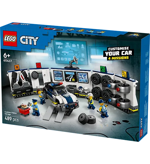 Lego® City 60457 Avtomehanična delavnica za prilagajanje policijskih avtomobilov Lego