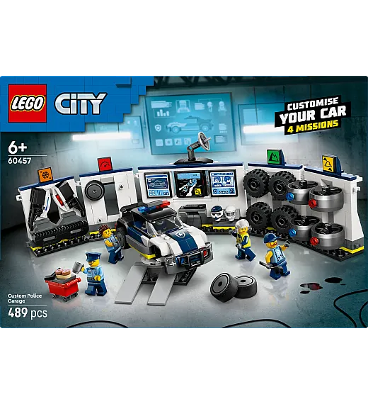 Lego® City 60457 Avtomehanična delavnica za prilagajanje policijskih avtomobilov Lego