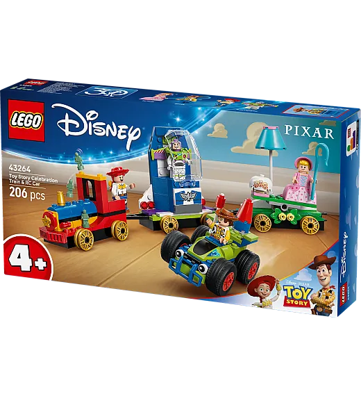 Kocke Disney Pixar Praznovanje Sveta igrač - Vlak in avtomobilček 43264 Lego