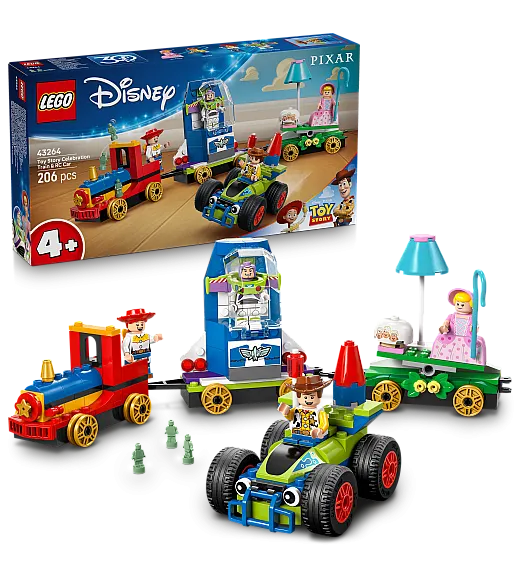 Kocke Disney Pixar Praznovanje Sveta igrač - Vlak in avtomobilček 43264 Lego