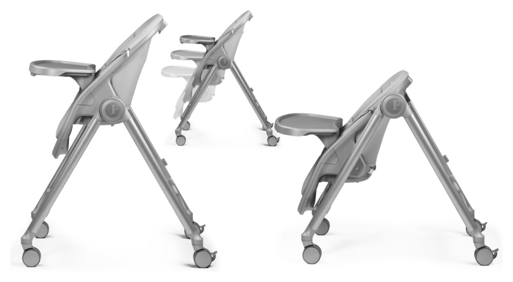 Različne višine stolčka za hranjenje