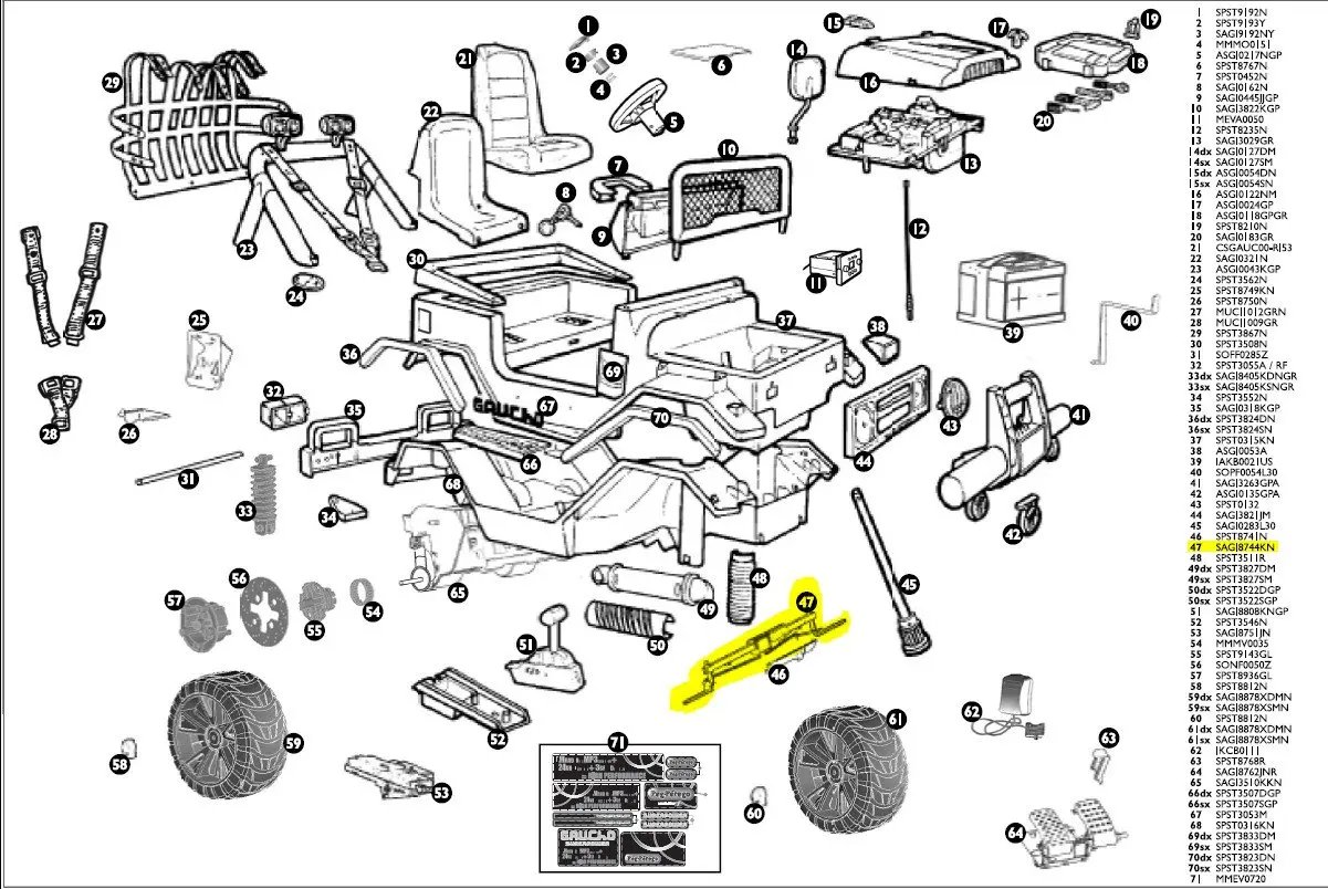 Rezervni klin za prikolico JD Ground Force Rezervni klin za prikolico JD Ground Force
