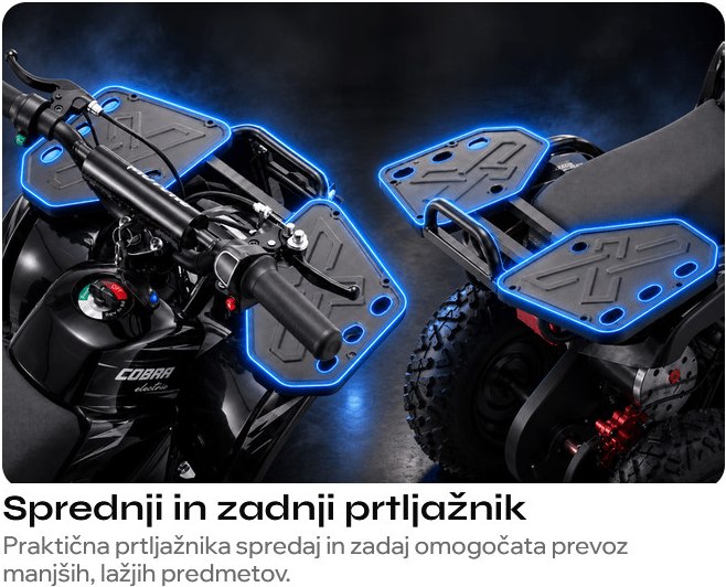 Ružičasti Beneo Motors COBRA Electric – detaljniji pogled na quad