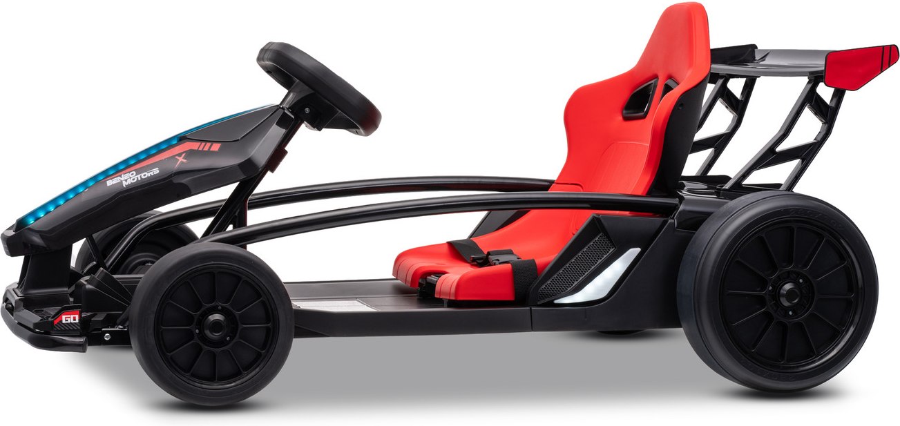 Crni dječji drift gokart 24V Beneo Motors