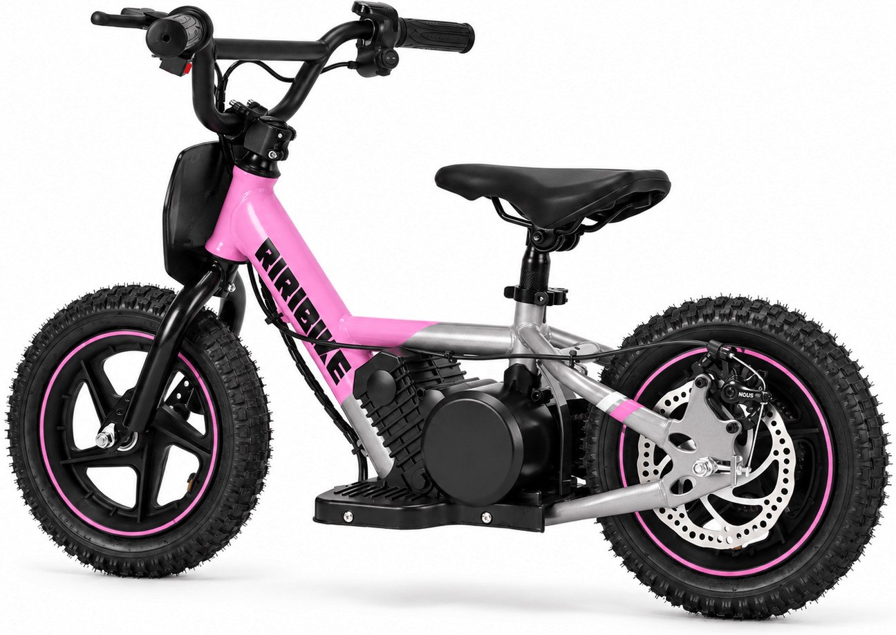 Dječja električna guralica RIRIBIKE RTX3 S Pink, stražnja disk kočnica i sjedalo