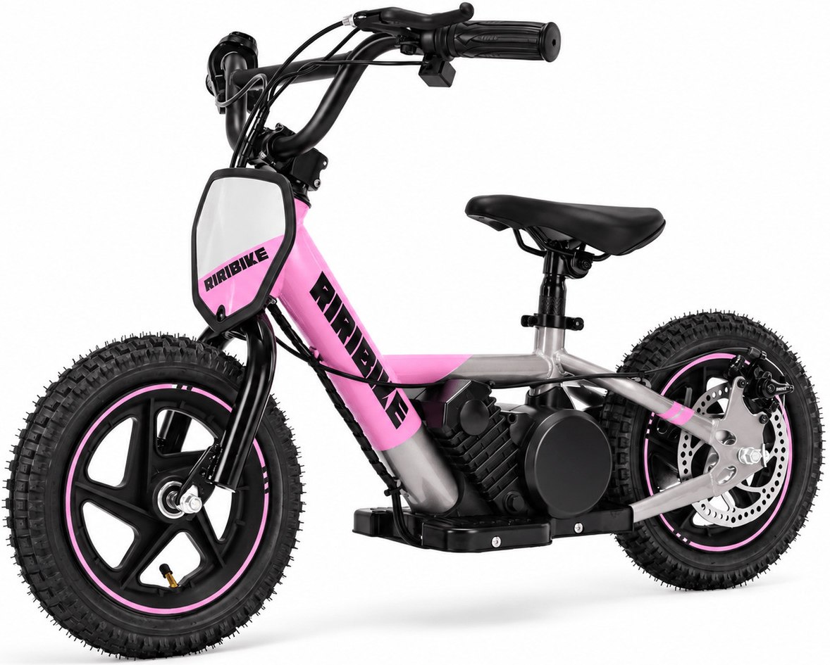 Dječja električna guralica s ručnom kočnicom Beneo RIRIBIKE RTX3 S Pink, pogled pod kutom