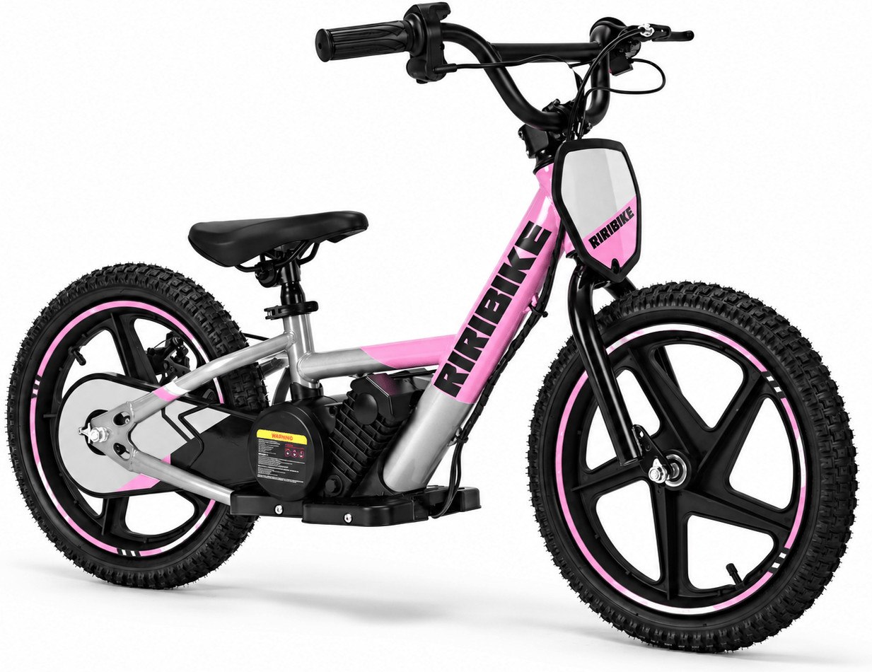Beneo Motors RIRIBIKE RTX6 S Pink – pogled sprijeda na upravljač i prednji kotač