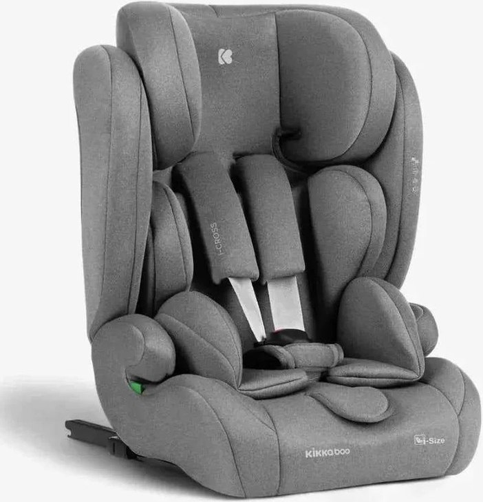 Otroški avtosedež 76–150 cm ISOFIX KikkaBoo i-Cross i-Size Light Grey v svetlo sivi barvi