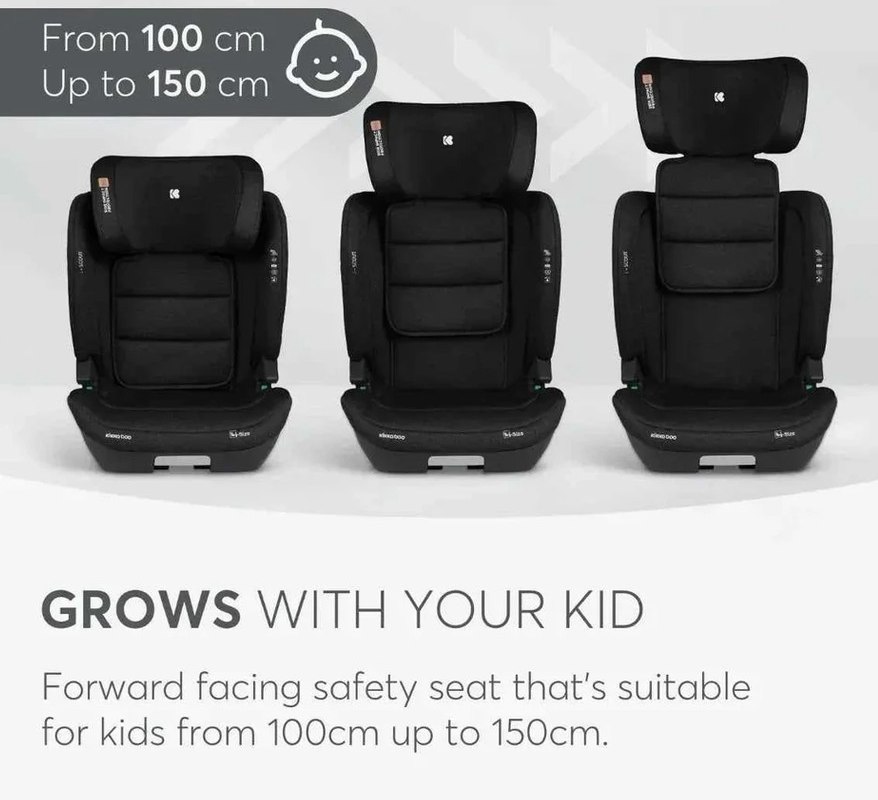 i-Size autosjedalica 100–150 cm KikkaBoo i-Scout Light Grey sa svijetlosivom podstavom