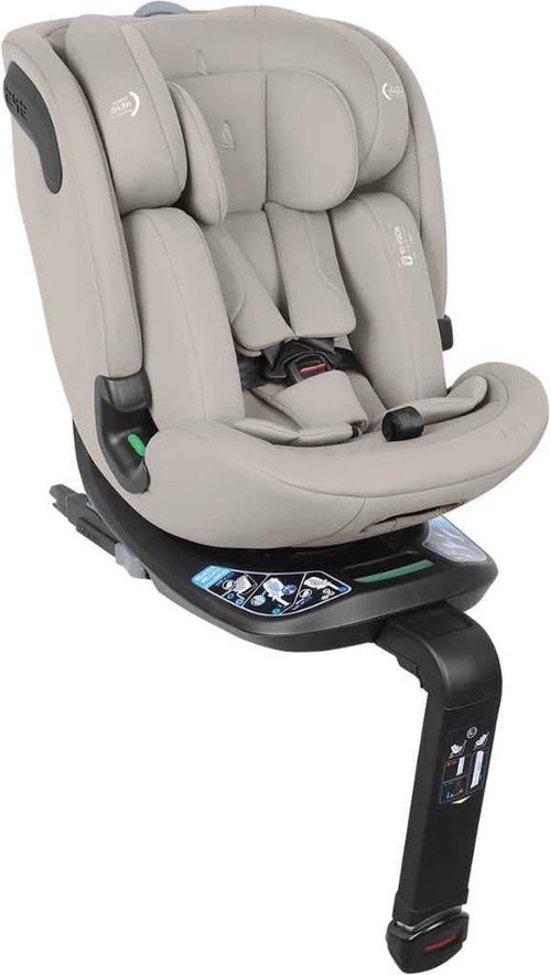 Rotirajuća autosjedalica i-Size 40–150 cm KikkaBoo i-Bond Champagne s potpornom nogom