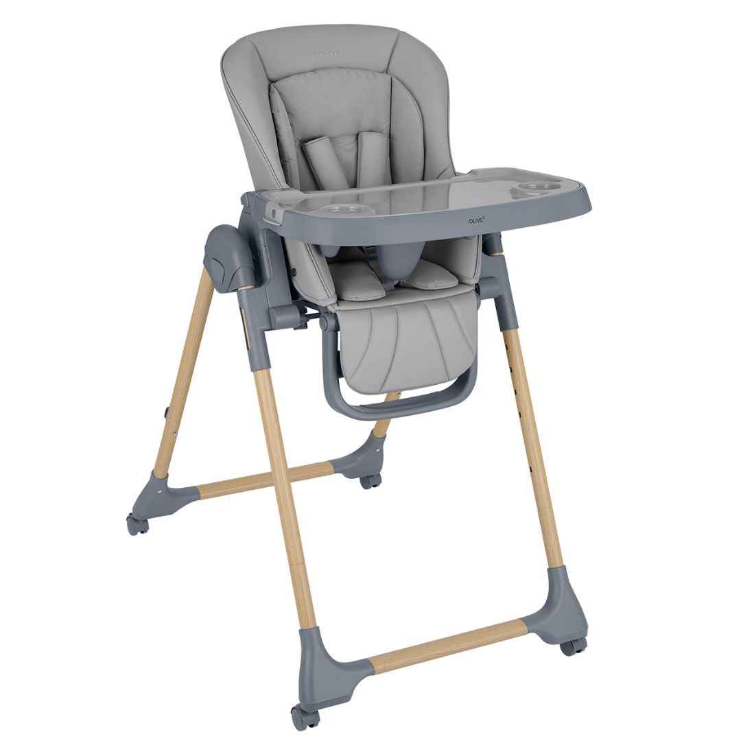 stolček za hranjenje KikkaBoo Olive 2 Grey