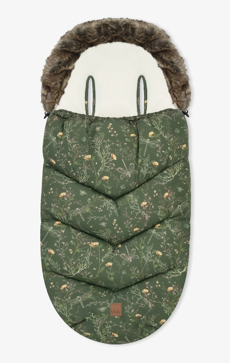 Zimska vreča za otroški voziček KikkaBoo Luxury Secret Garden Green