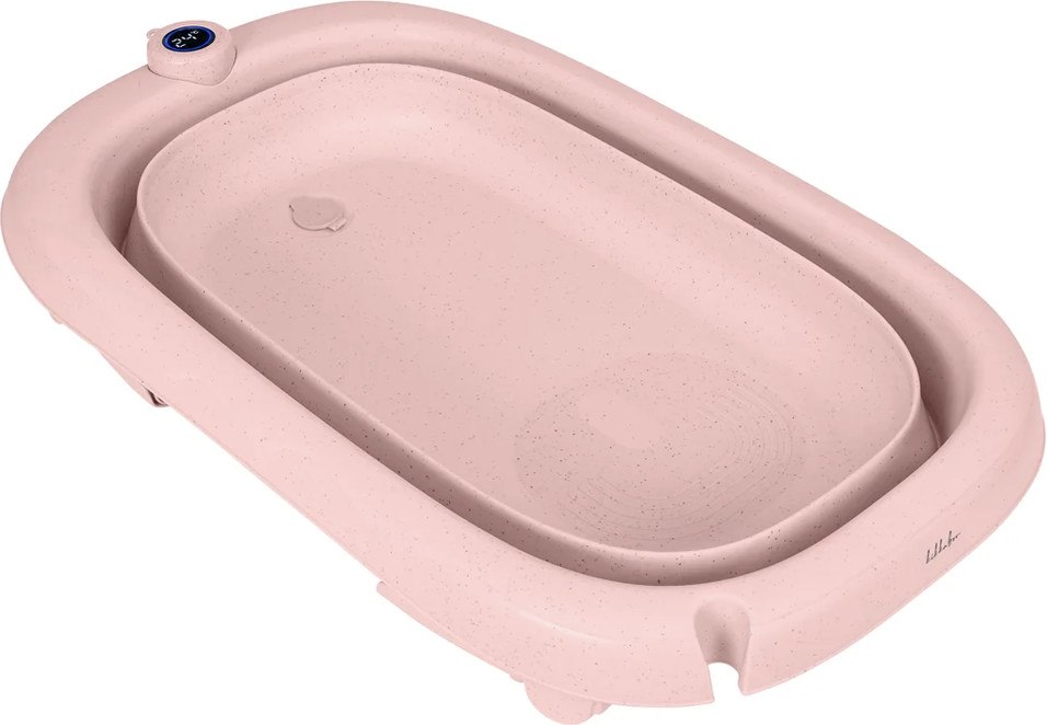 Zložljiva banjica s stojalom KikkaBoo Pepper Blush v rožnati barvi
