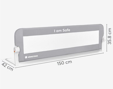 dimenzije zaštitne ograde KikkaBoo I am Safe Grey 150 cm