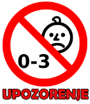 Igračka nije prikladna za djecu mlađu od 3 godine
